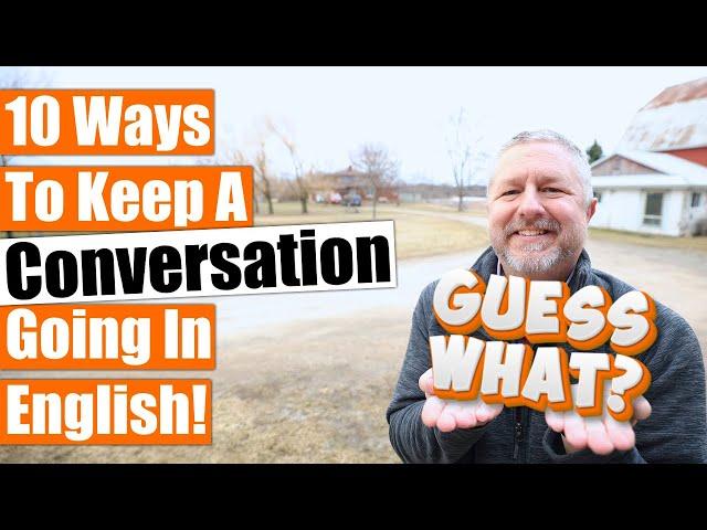 What to Say Next in an English Conversation