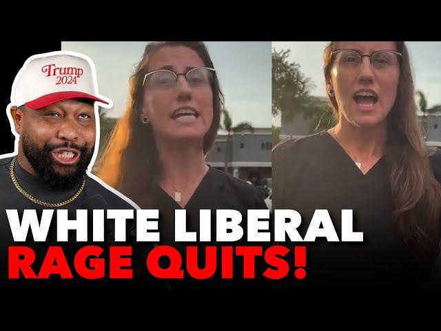 White Liberal Woman CRASHES OUT After GETTING DISMANTLED In Debate About Trump