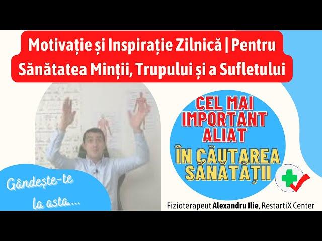 CEL MAI IMPORTANT ALIAT IN CĂUTAREA SĂNĂTĂȚII | Motivație și Inspirație Zilnică pentru Sănătate