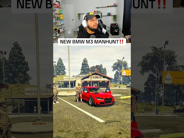 I DID A MANHUNT WITH THE NEW MODDED BMW M3 ON GTA 5‼️