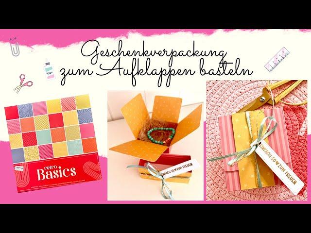 ️ Geschenkverpackung zum Aufklappen basteln  I in cm I mit Papier von ACTION I Annilis Welt ️