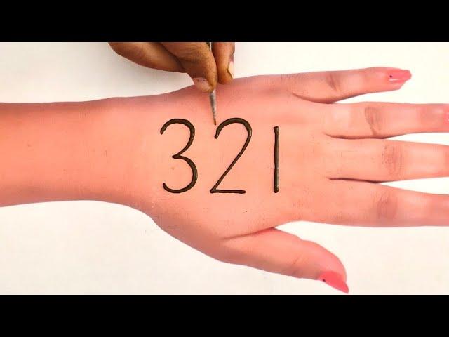 321 number mehndi design tricks for back hand | mehandi ki design | mehandi ka design 2025