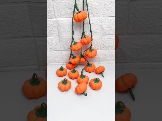 mini pumpkin garland for autumn vibes   #craftingpalette #art #diy #handmade #pumpkin #craft