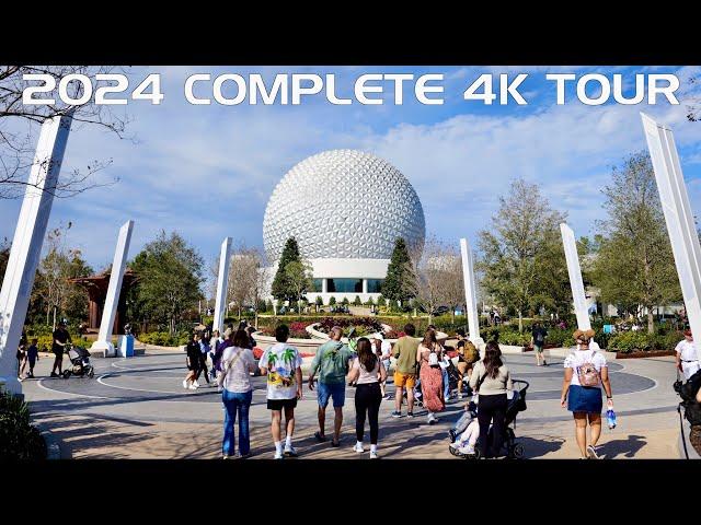 EPCOT 2024 Complete Tour & Walkthrough in 4K | Walt Disney World Orlando Florida February 2024