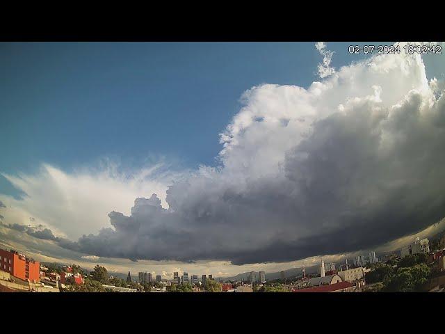 Timelapse Mexico City CDMX - Tarde con gran variedad de nubes hacia el Sur de la Ciudad