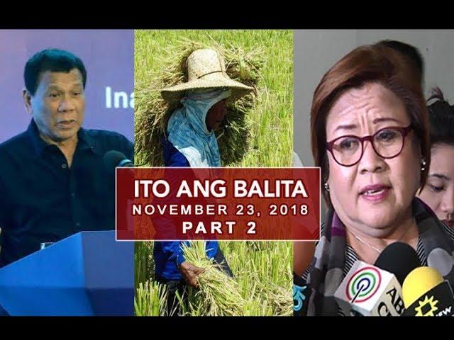 UNTV: Ito Ang Balita (November 23, 2018) PART 2