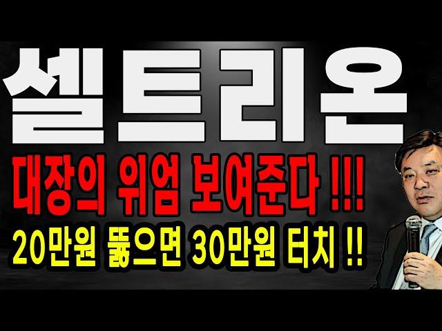 셀트리온 대장 위엄 나온다! 30만원 급등 시도 나온다! 셀트리온 주가 전망