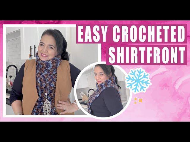 EASY Crocheted ShirtFront / how to make - EASY AND FAST - BY LAURA CEPEDA