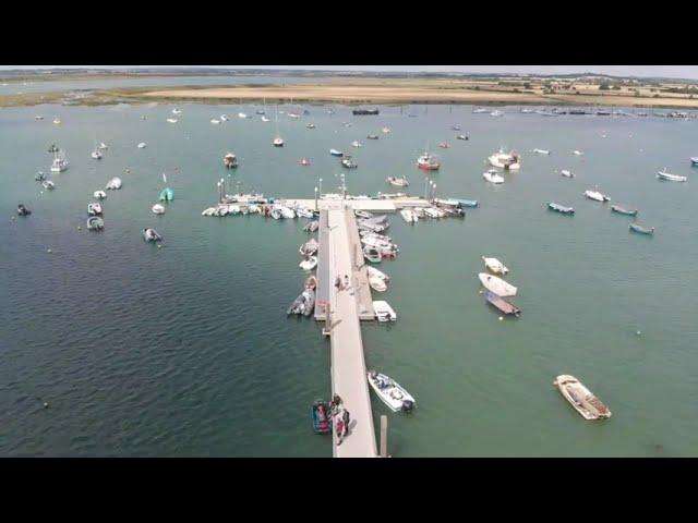 4k drone footage over Mersea island Essex