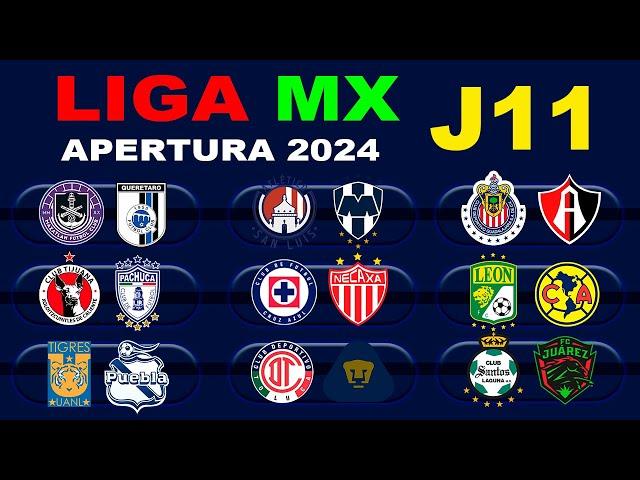 FECHAS, HORARIOS Y CANALES PARA LA JORNADA 11 DE LA LIGA MX APERTURA 2024