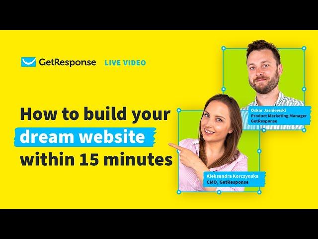 Build a website for your business EASY & FOR FREE with GetResponse's Website Builder!