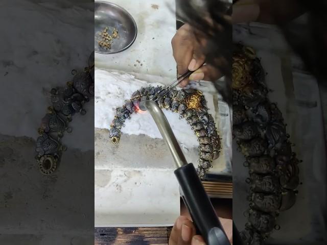 #gold necklace making #how to use kdm#gold work