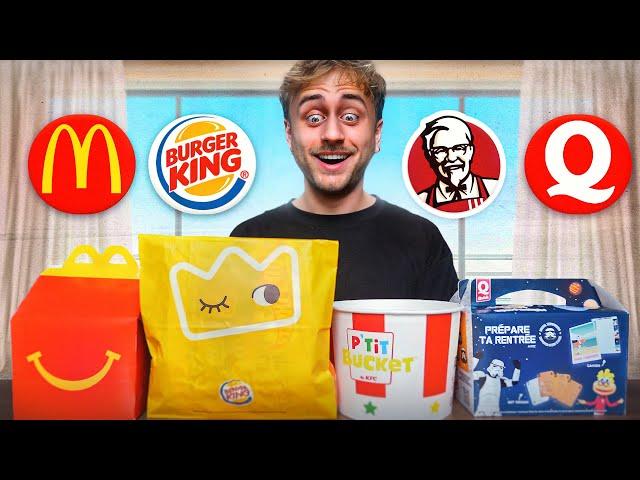 Je TESTE tous les MENUS ENFANT de FAST FOOD 