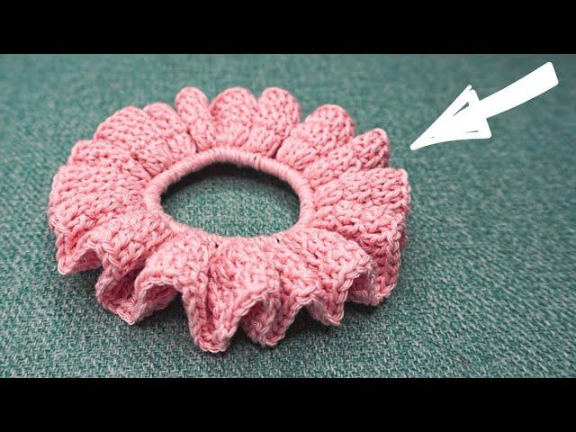 Denne Hæklede HÅRELASTIK er den eneste du behøver! | Hæklet Scrunchie