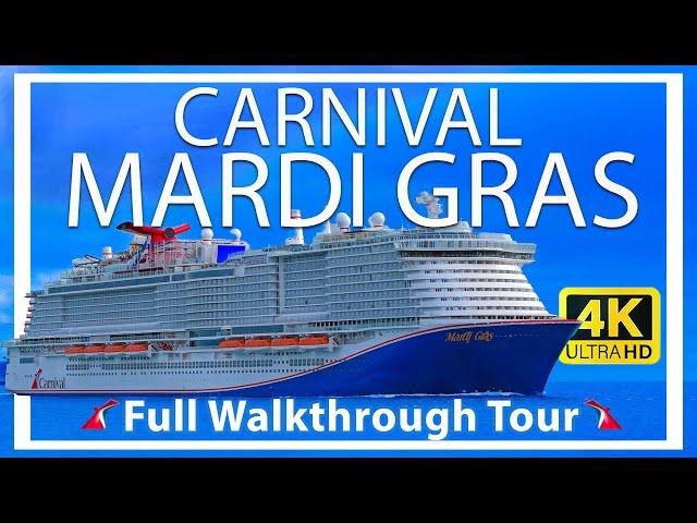 Carnival Mardi Gras | Full Walkthrough Tour & Review | Ultra HD Port Canaveral Orlando | New Ship