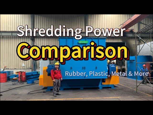 Shredding Power Comparison: Rubber, Plastic, Metal & More!