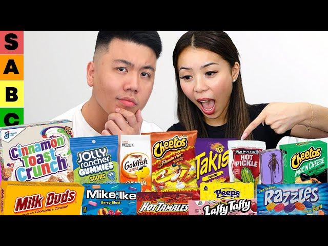 Australian Asians Trying AMERICAN Snacks!