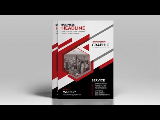 Corporate Flyer Design | Photoshop Tutorial | Print Graphic