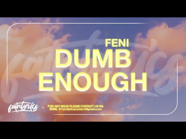 Feni - Dumb Enough (Lyrics) "sip patron ain't got me drunk enough"