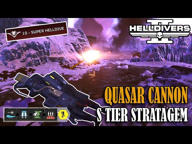 Helldivers 2 - Quasar Cannon + Freezing Planet (Solo, Full map clear, Super Helldive, automaton)