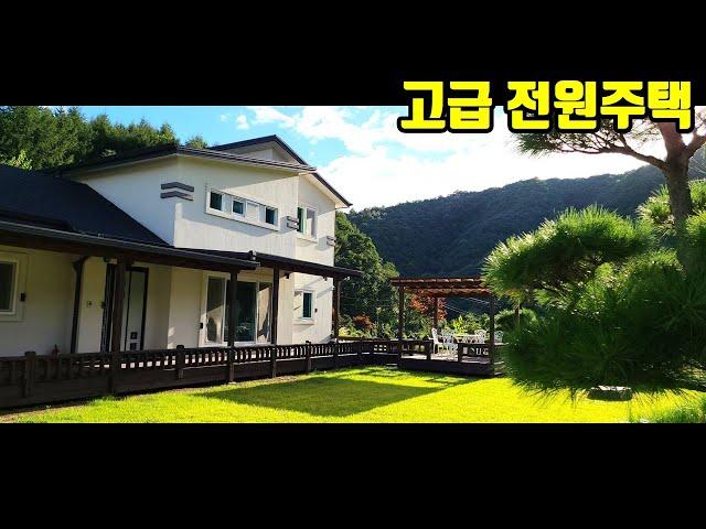 [강원도전원주택]   2차선 접근성 좋은~  ■  고급전원주택~  토지 274평 + 주택 37평  ■  (8152)