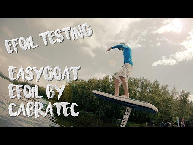 Testing efoil Cabratec Easygoat electric hydrofoil jetboard