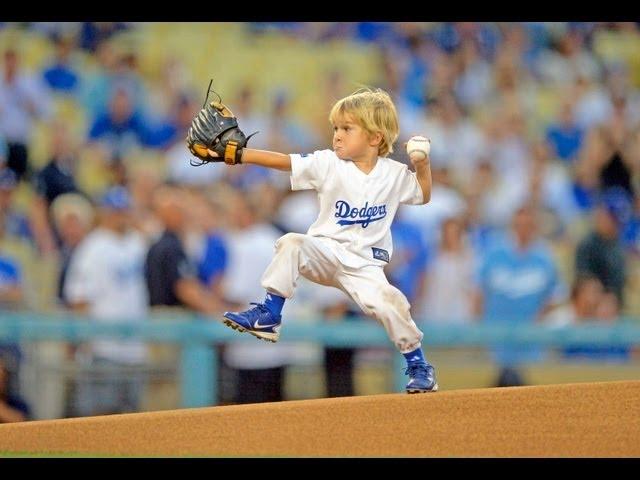 Preschooler throws first pitch at MLB game - Baseball Kid Christian Haupt  www.cathy-byrd.com