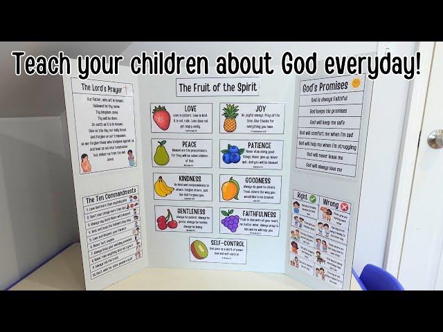 Teach Your Children about God everyday | Christian Circle Time Learning Board