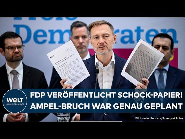 AMPEL-AUS: FDP veröffentlicht "D-Day-Papier" – Koalitionsbruch war scheinbar eiskalt kalkuliert!