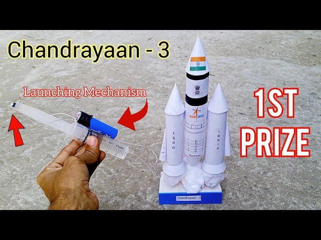 Chandrayaan-3 working model || Chandrayaan for school project || rocket launching  science project