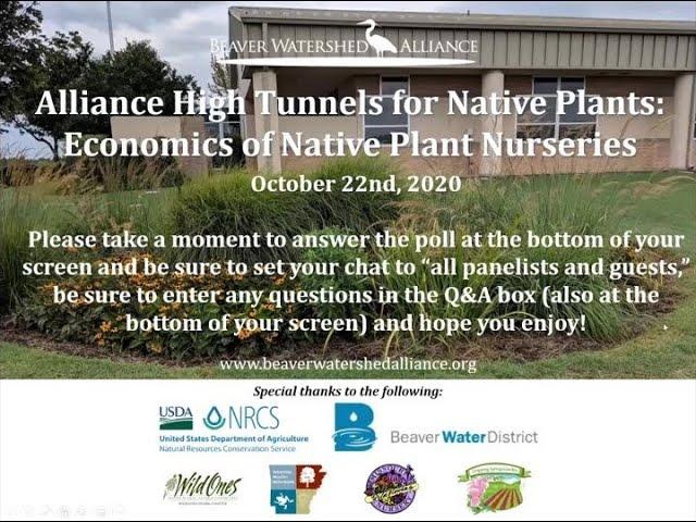 Economics of Native Plant Nurseries