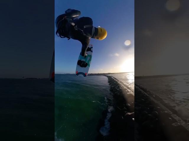 Jumping over stuff with a kite.   #kiteboarding #kitejump