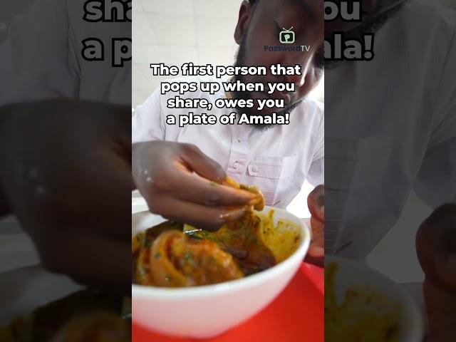 Who’s owing you a plate of Amala?  #FoodieHacks #PasswordTV #ibadan