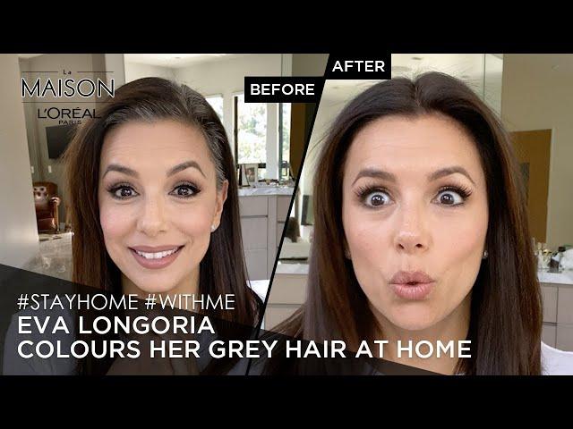 At home with Eva Longoria | Cover Grey Hair & Do Root Touch Up | L’Oreal Paris Excellence Crème