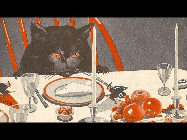 very demure Black Cat, very mindful Vintage Halloween Jazz