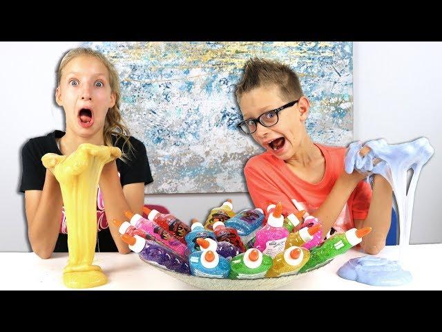 3 Colors of Glue Slime Challenge! PART 2!!!