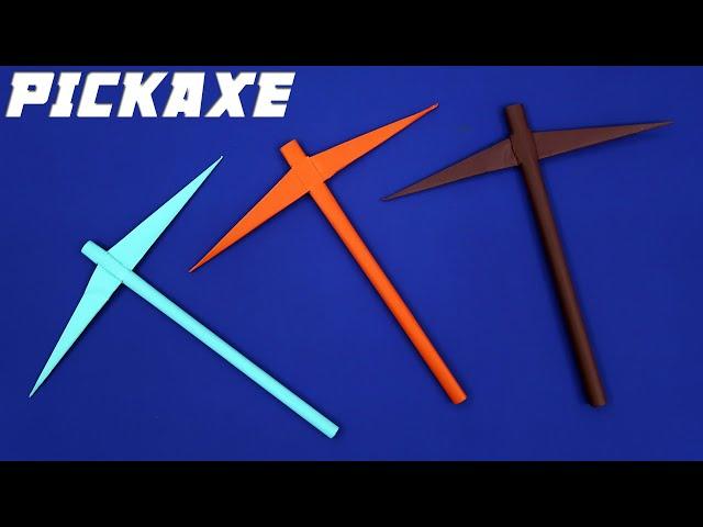 Making Pickaxe From Paper - ( How to make a Paper Pickaxe )