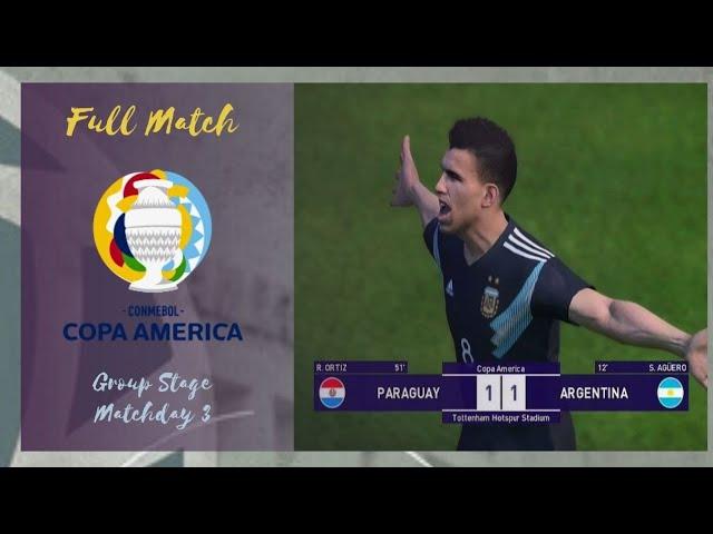 PES 2018 | Paraguay vs Argentina | Copa America: Group B-Matchday 3 | Gembox Patch 2021 | PS3