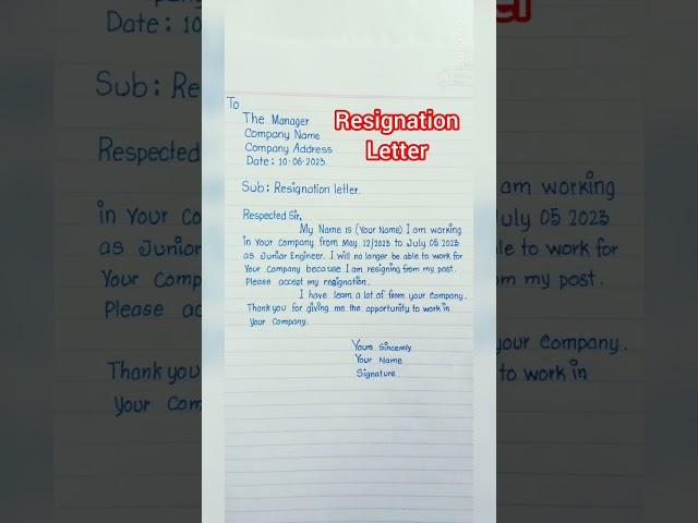 How To Write a Resignation Letter