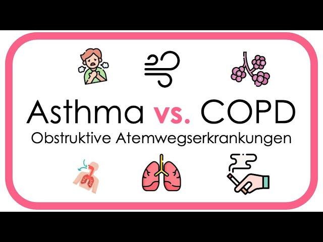 Asthma bronchiale und COPD: die wichtigsten Unterschiede, die du kennen musst! (Patho, Symptome)