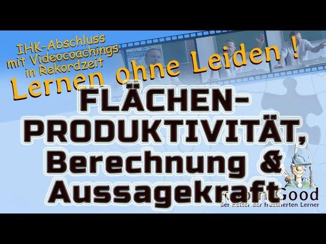 Flächenproduktivität, Berechnung und Aussagekraft