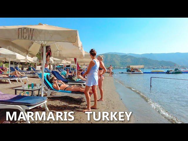 Marmaris City Beach Walking Tour Turkey 4K