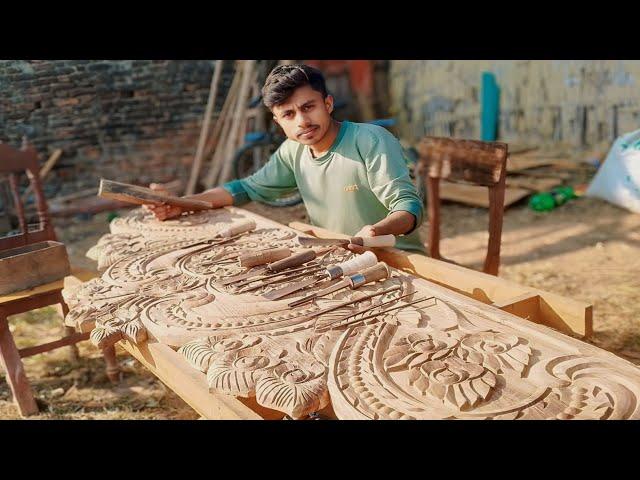 Wood Carving || 2025 || Latest Design बॉक्स पलंग Wood Working Ajmat Mansuri