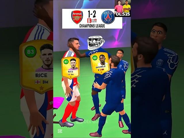 Declan Rice vs PSG  | dls 25 #football #dls25 #barcelona #intermilan #dlsgangs #shorts #dls