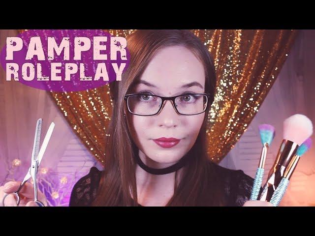 ASMR PAMPER Session Roleplay - Personal Attention, Ear Cleaning, Haircut, Makeup ️