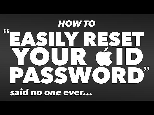 How to RESET your Apple Account ID PASSWORD on your iPhone, iPad and Mac!