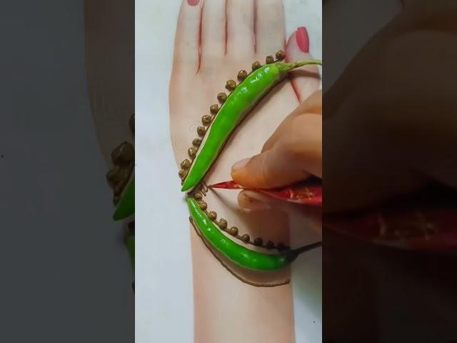 cute easy trick Mehendi Designs #2024 #youtubeshorts  #art #mehandi #arebic #henna #tettoo #nailart