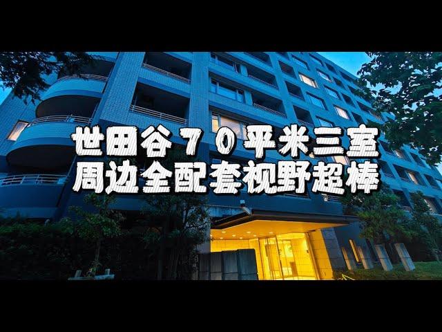 东京世田谷70平米三室探房，超方正户型，周边公园医院大中小学buff叠满，视野超棒｜日本房产