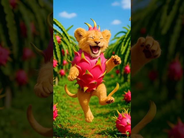 Lion Cub Turns Into a DRAGON FRUIT?! #ai #AIArt #MagicOfAI #LionFruit #MindBlown #ai短片