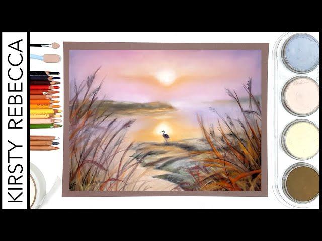 USEFUL TIPS for painting a foggy landscape with pastels! // BEGINNERS tips for Pan Pastels